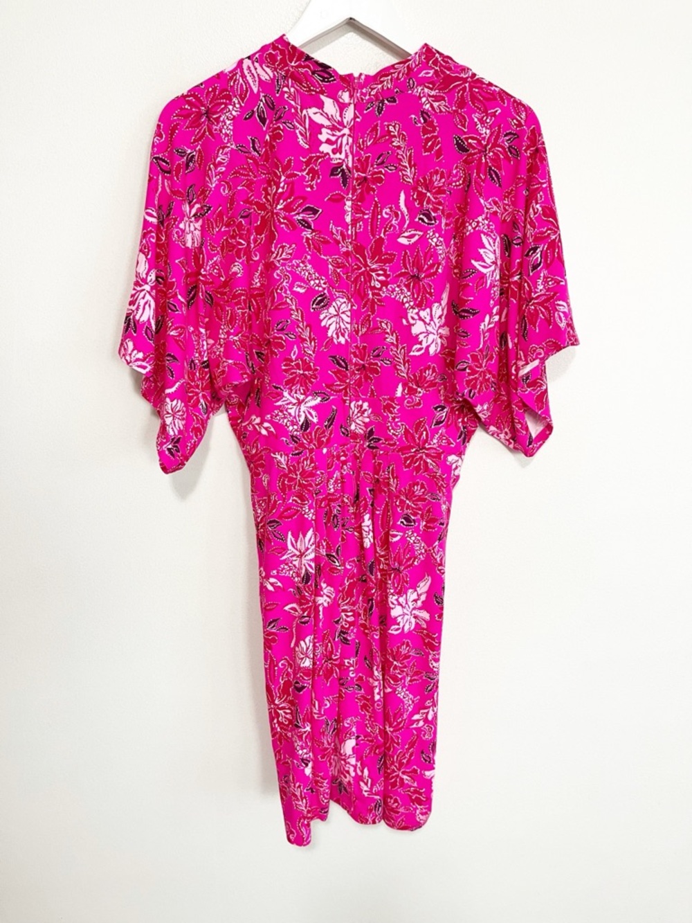 Lilly Pulitzer Wisteria Jersey Knit Kimono Sleeve Floral Dress Pink 10 - Picture 8 of 10